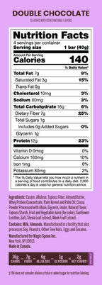 Double Chocolate Cereal Treats with 12g Protein and 1g Sugar per Serving, 4-Box Snack Pack