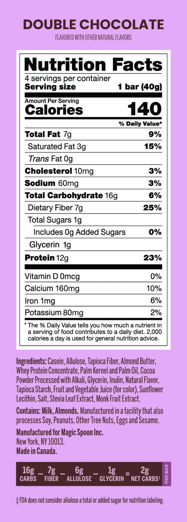Double Chocolate Cereal Treats with 12g Protein and 1g Sugar per Serving, 4-Box Snack Pack