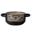 Double Handled Soup Bowl in Reactive Glaze Stoneware, 28 Ounces