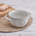 Double Handled Stoneware Soup Bowl, 27-Ounce Capacity and