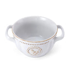 Double Handled Stoneware Soup Bowl, 27-Ounce Capacity and