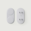 Double Outlet Cover in Soft Silicone That Bends Aside, Fog