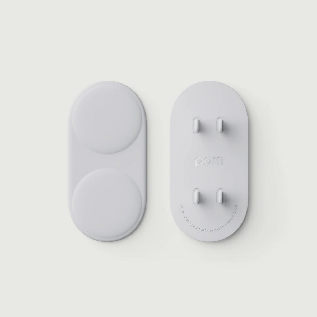 Double Outlet Cover in Soft Silicone That Bends Aside, Fog