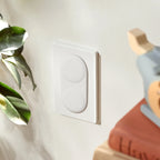 Double Outlet Cover in Soft Silicone That Bends Aside