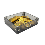 Double Piece Keeper Trays 4-Pack for Board Game Cards and Grouped Tokens, Magnetic Stackable Modular Storage Boxes