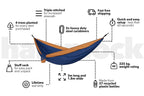 Double Recycled Hammock in River Blue