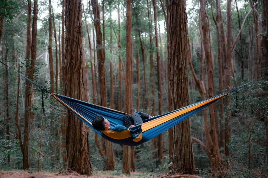 Double Recycled Hammock in River Blue
