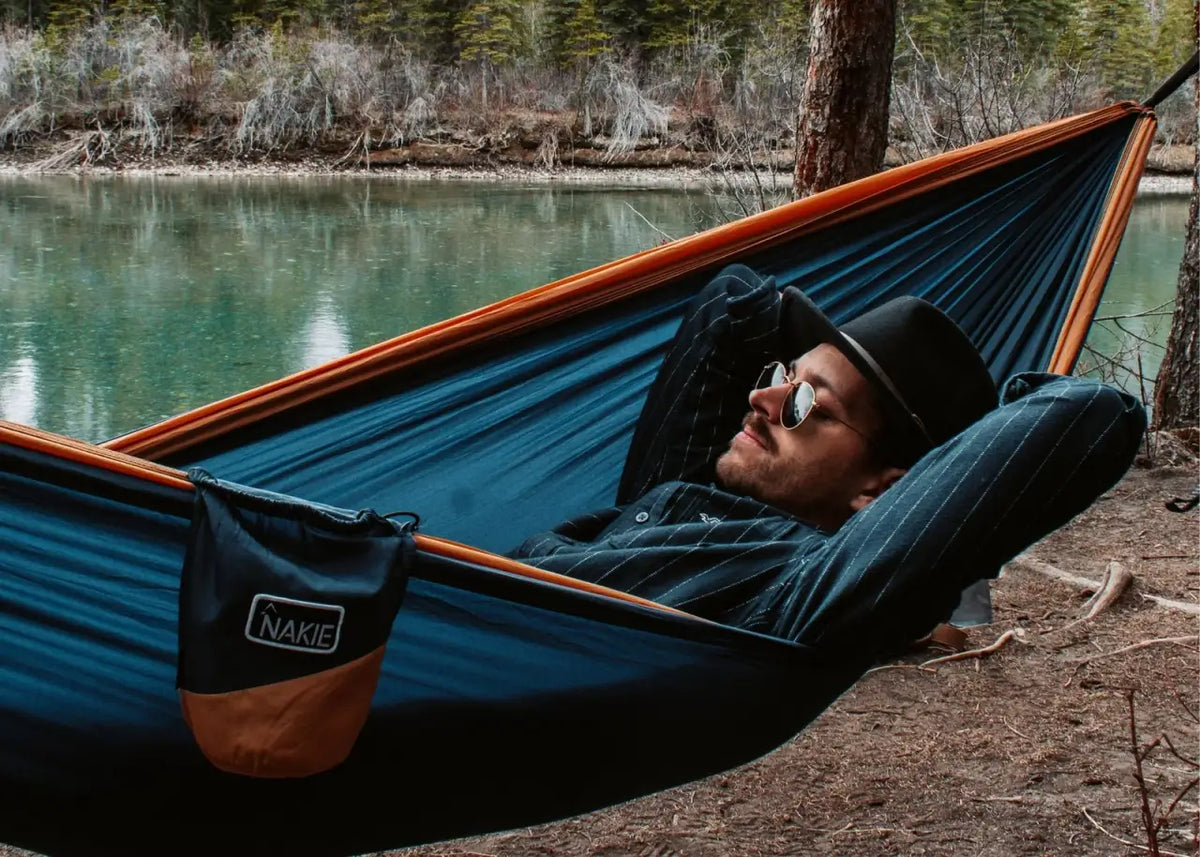 Double Recycled Hammock in River Blue