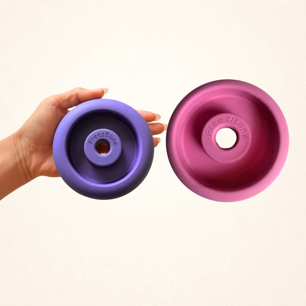Doughnut Dog Treat Toy in Natural Rubber