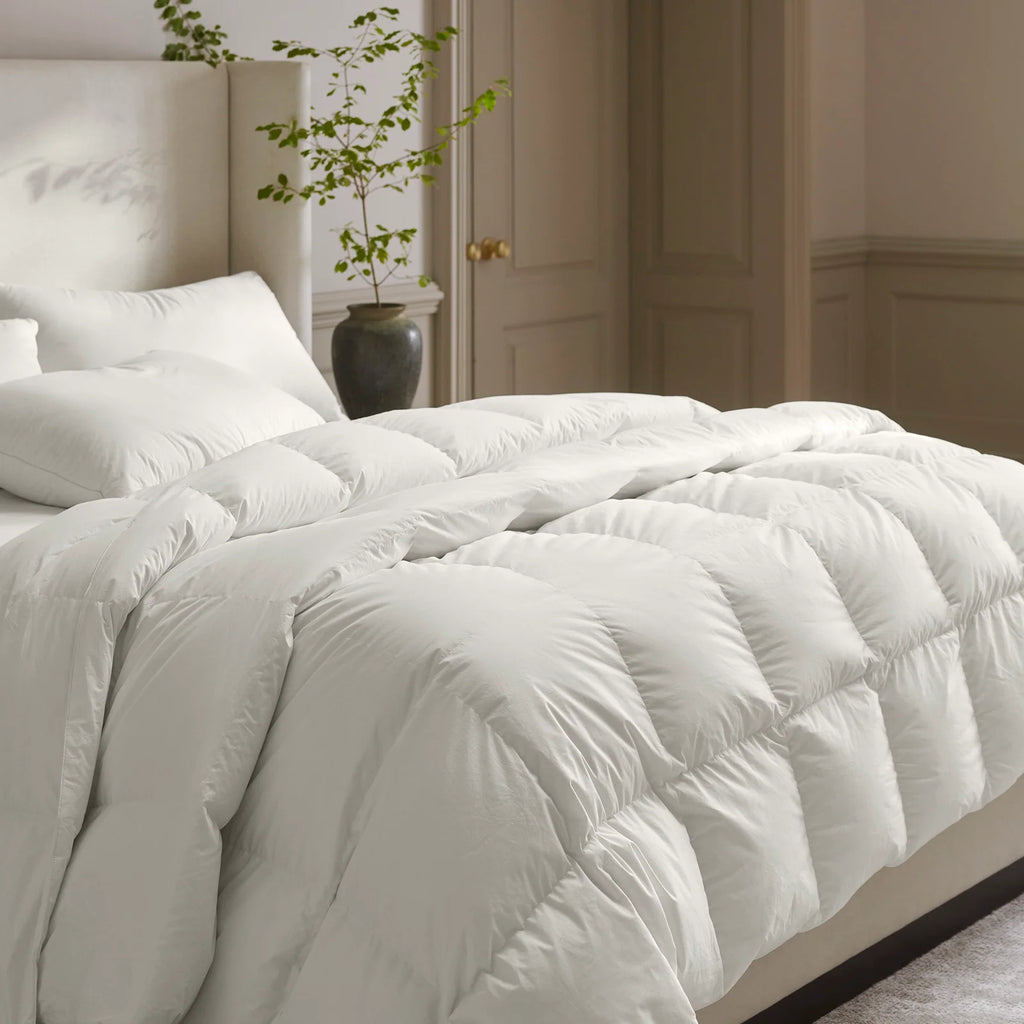Down Alternative Duvet Insert with Breathable Baffle-Box Construction and Three Warmth Levels