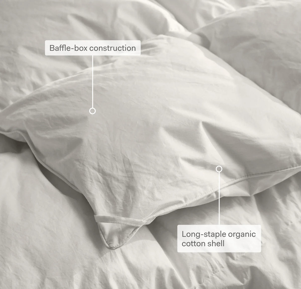 Down Alternative Duvet Insert with Breathable Baffle-Box Construction and Three Warmth Levels