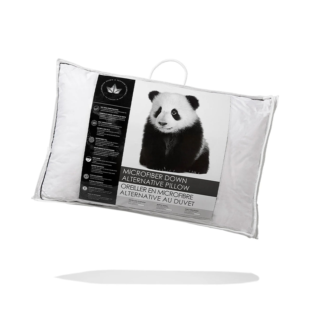 Down Alternative Pillow with Soft Microfiber Fill, 260 Thread Count Cotton Shell and Gusseted Box Edge