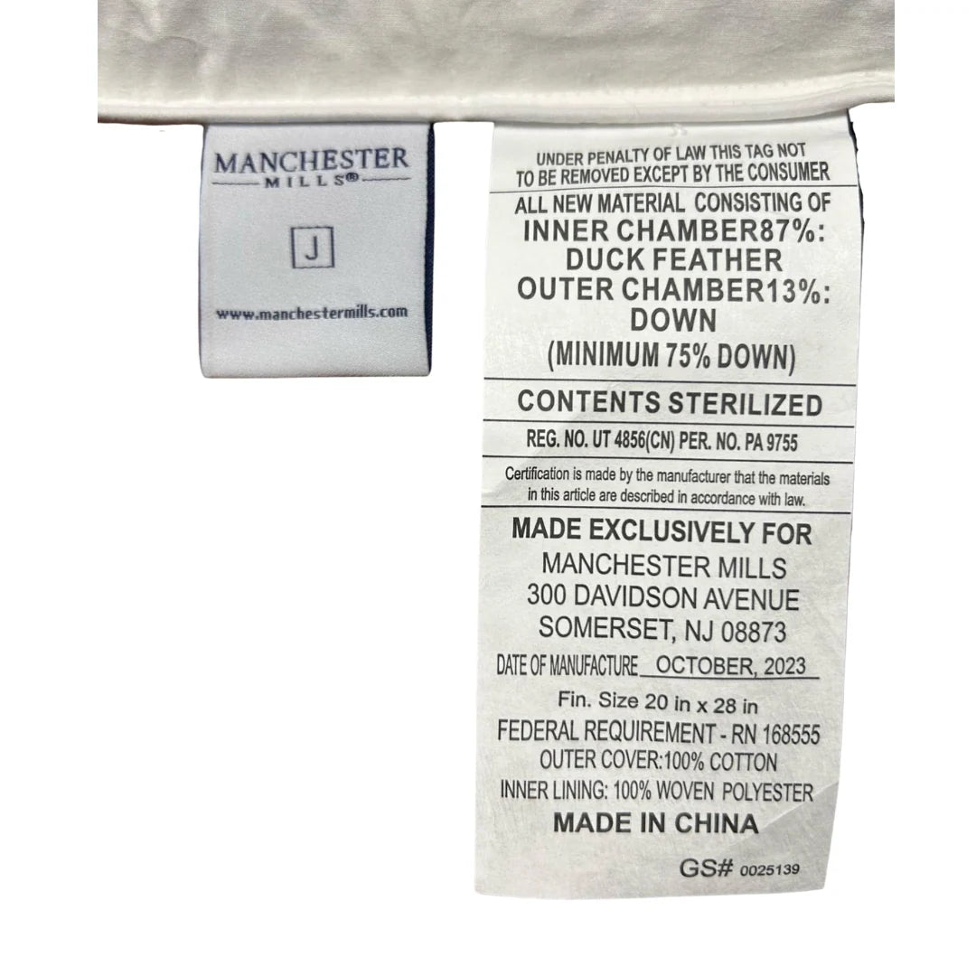 Down and Feather Pillow Set of 2