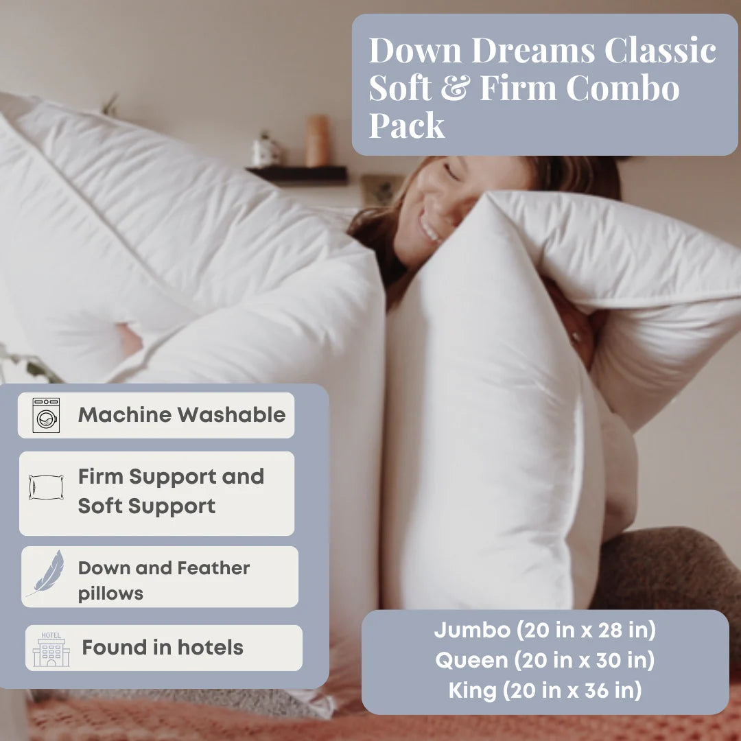 Down and Feather Pillow Set of 2
