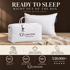 Down Pillow for Sleeping with Canadian Down Fill, Standard, Queen, or King Sizes and Soft, Medium, or Firm Support
