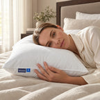 Down Pillow for Sleeping with Canadian Down Fill, Standard, Queen, or King Sizes and Soft, Medium, or Firm Support