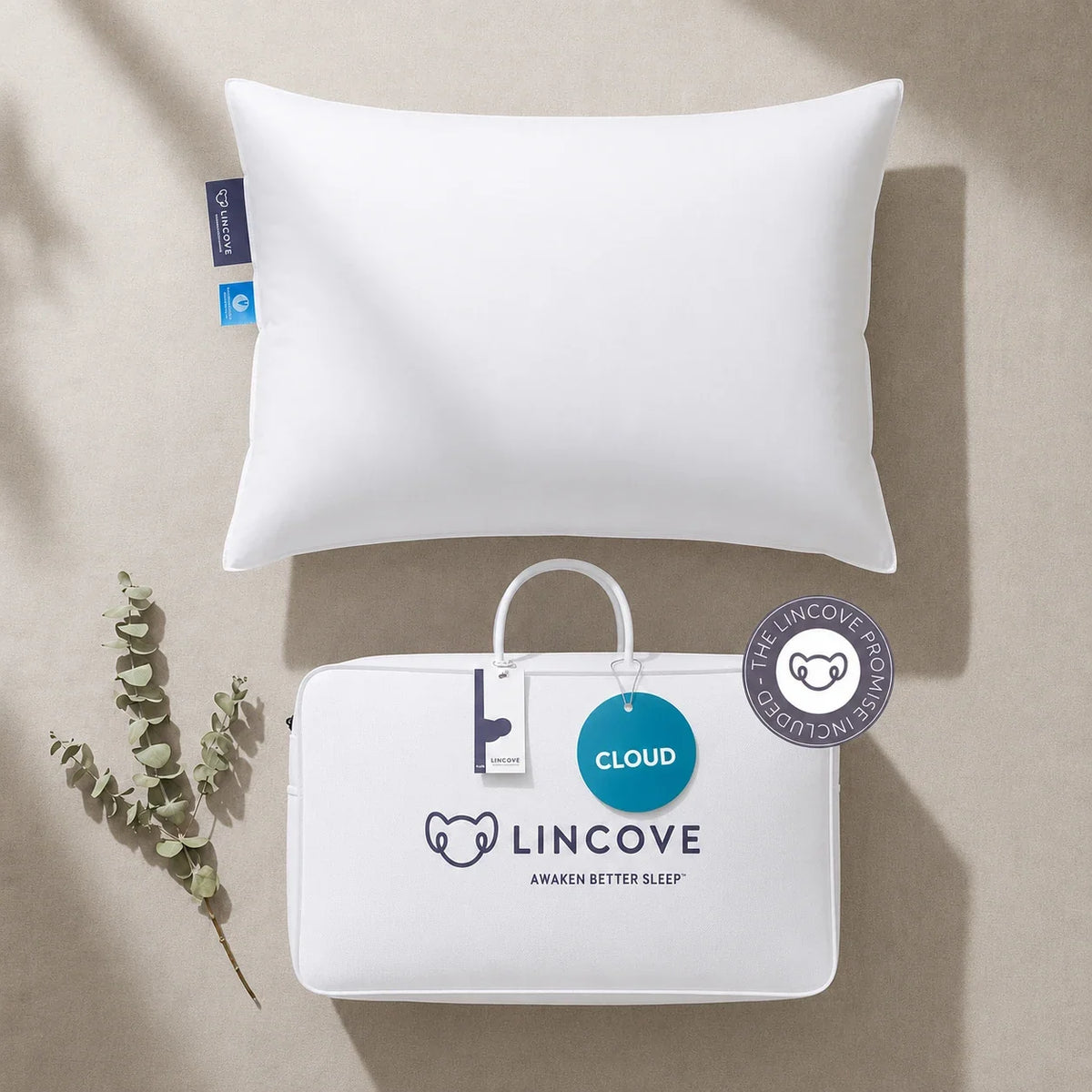 Down Pillow for Sleeping with Canadian Down Fill, Standard, Queen, or King Sizes and Soft, Medium, or Firm Support