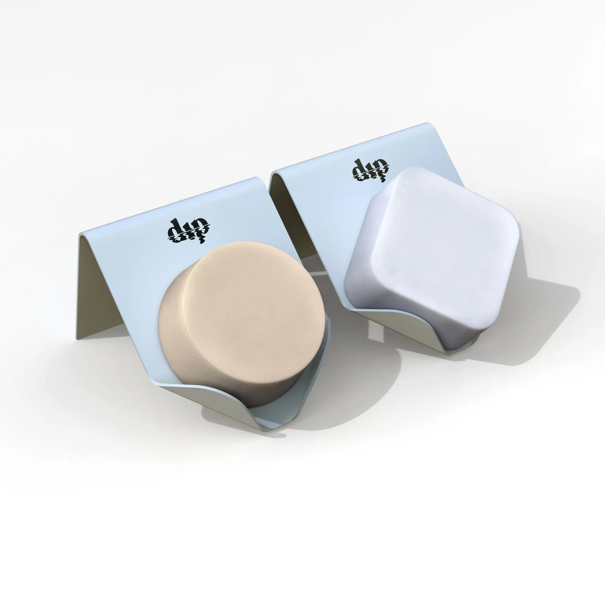 Draining Soap Dish for Shower Bars, White Powder-Coated Stand for Shampoo and Conditioner Storage