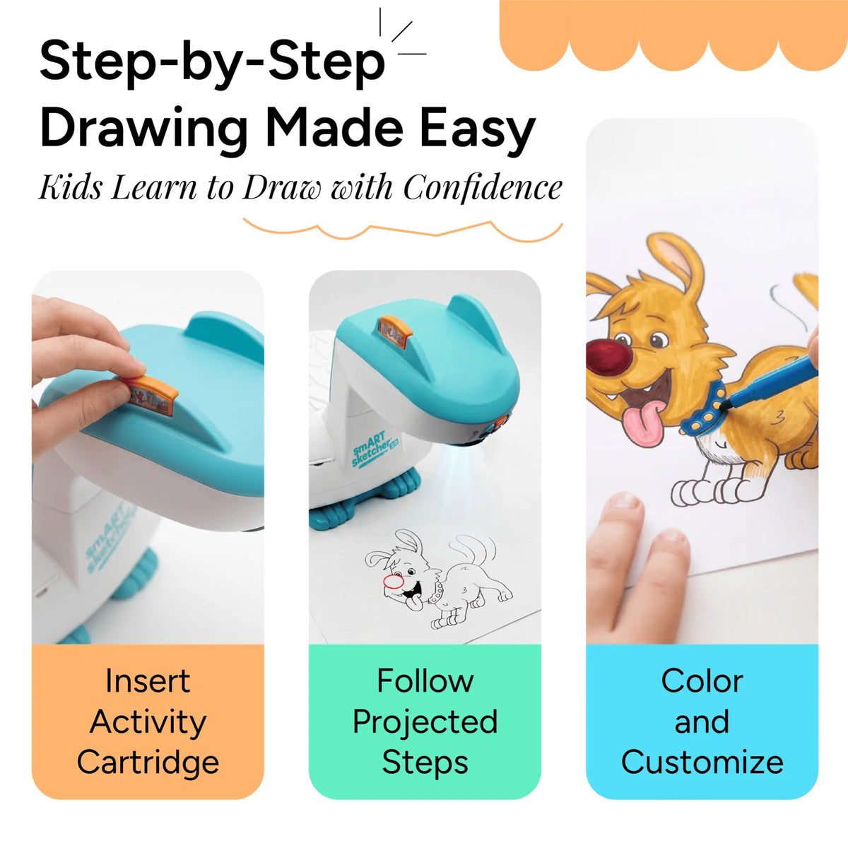 Drawing Projector for Step-by-Step Sketching and Turning Personal Photos into Pictures on Paper