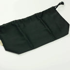 Drawstring Bento Lunch Bag in Black, Made from 100% Cotton in
