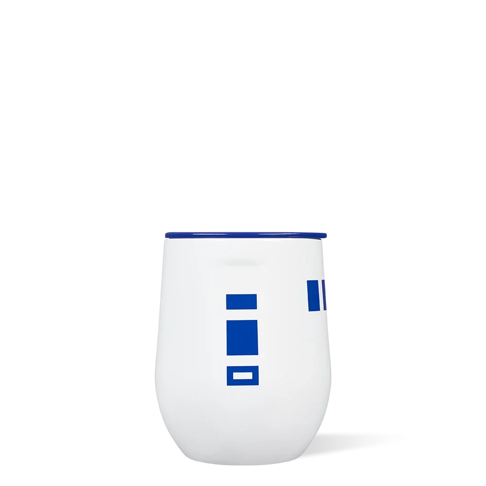 Droid Character Stemless Cup Set, Three 12 oz Stainless Steel Tumblers with Lids and Triple Insulation