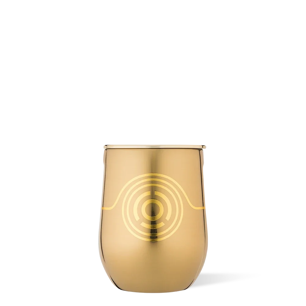 Droid Character Stemless Cup Set, Three 12 oz Stainless Steel Tumblers with Lids and Triple Insulation