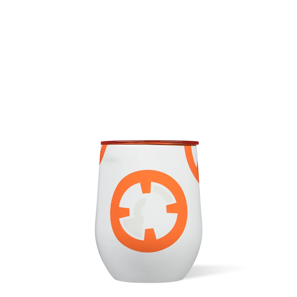 Droid Character Stemless Cup Set, Three 12 oz Stainless Steel Tumblers with Lids and Triple Insulation