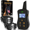 Dual Dog Training Collar System with Remote, 124 Levels, Night Light, IP67 Receivers and 1,100-Yard Range