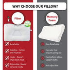 Dual-Roll Cervical Support Pillow