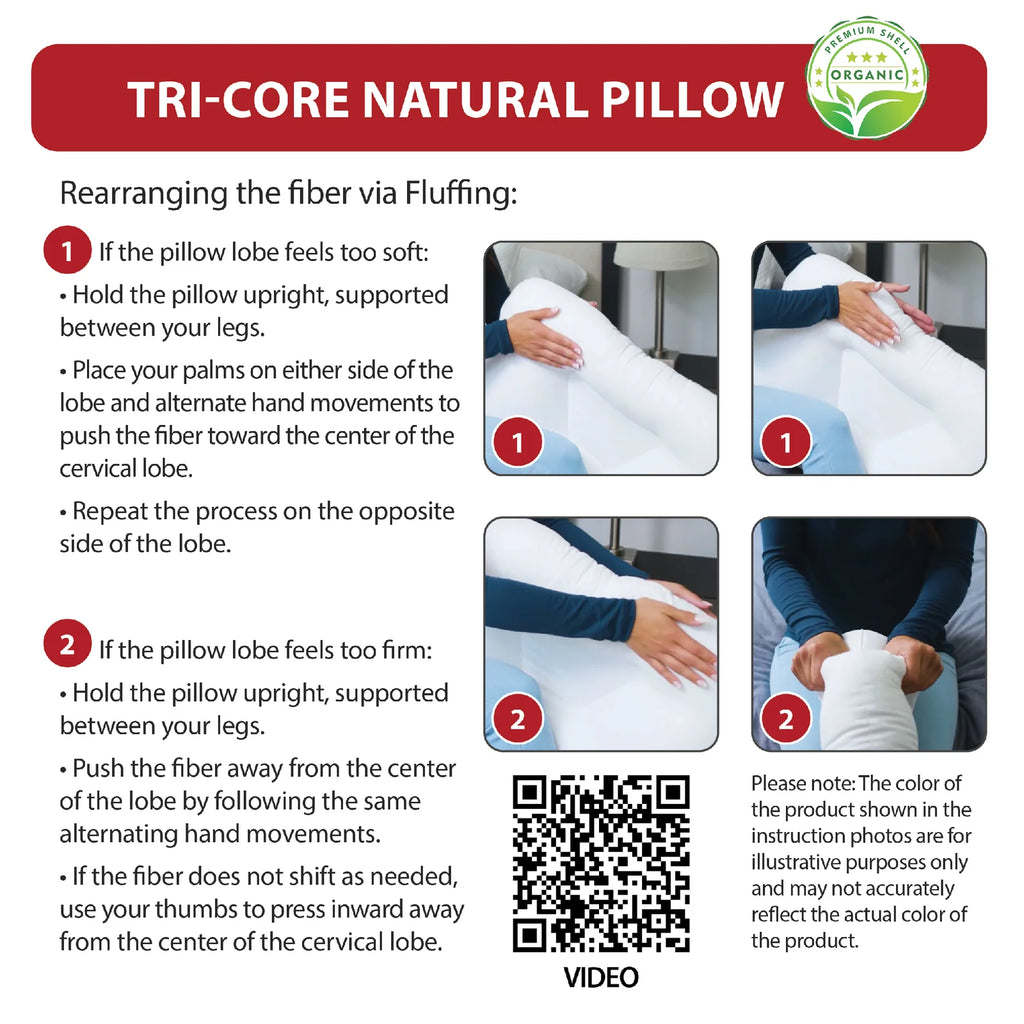 Dual-Roll Cervical Support Pillow