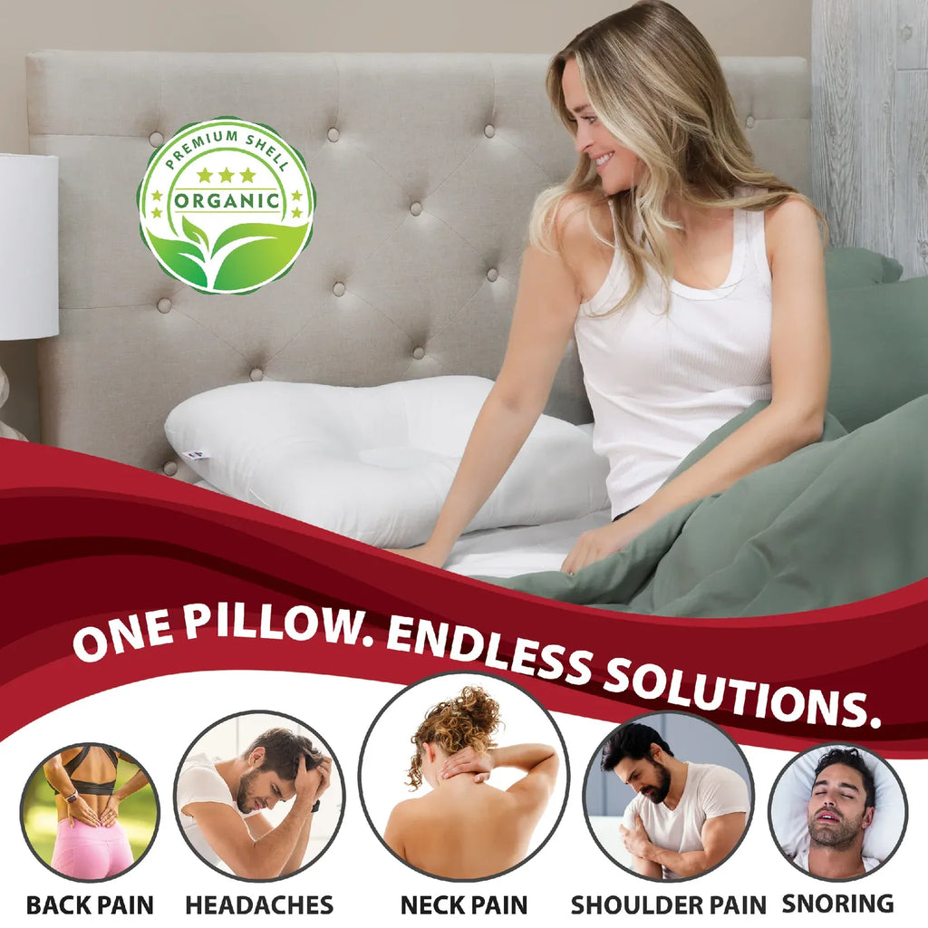 Dual-Roll Cervical Support Pillow