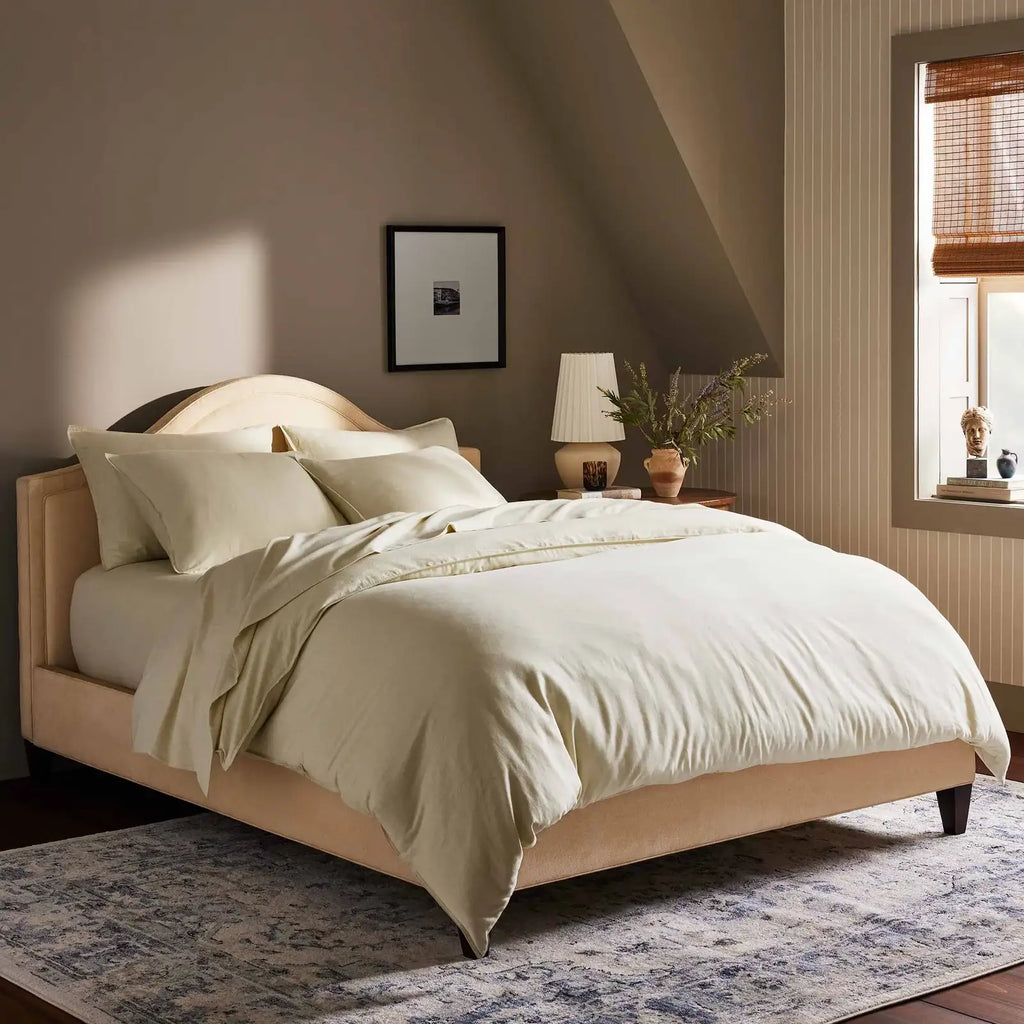 Duvet Cover in Heathered Cotton and Himalayan Cashmere