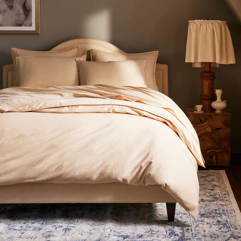 Duvet Cover in Heathered Cotton and Himalayan Cashmere