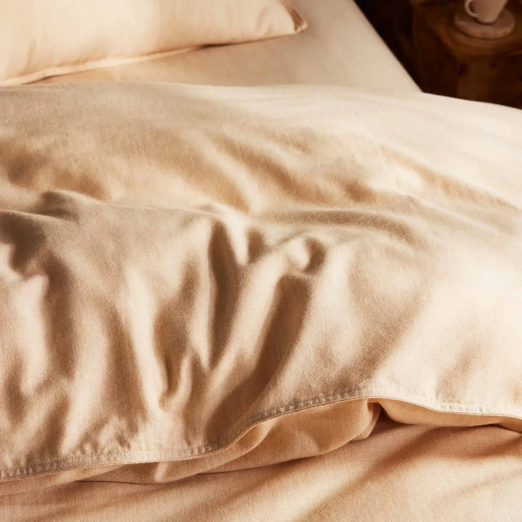 Duvet Cover in Heathered Cotton and Himalayan Cashmere