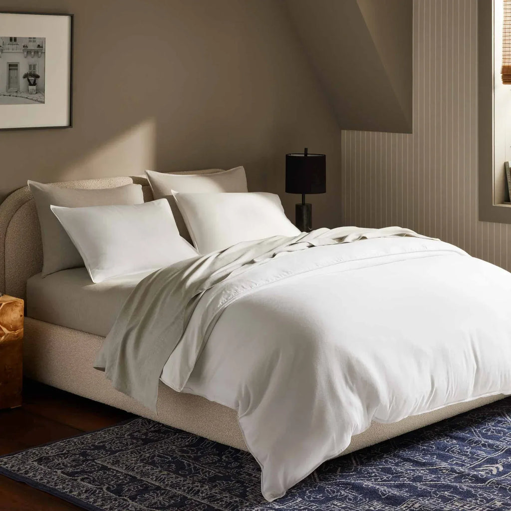 Duvet Cover in Heathered Cotton and Himalayan Cashmere