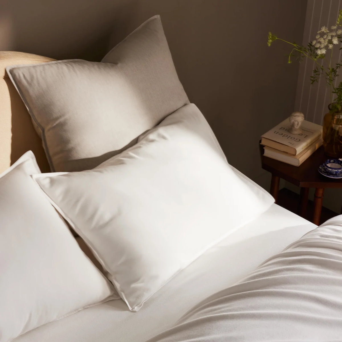 Duvet Cover in Heathered Cotton and Himalayan Cashmere