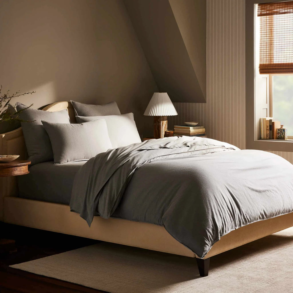 Duvet Cover in Heathered Cotton and Himalayan Cashmere