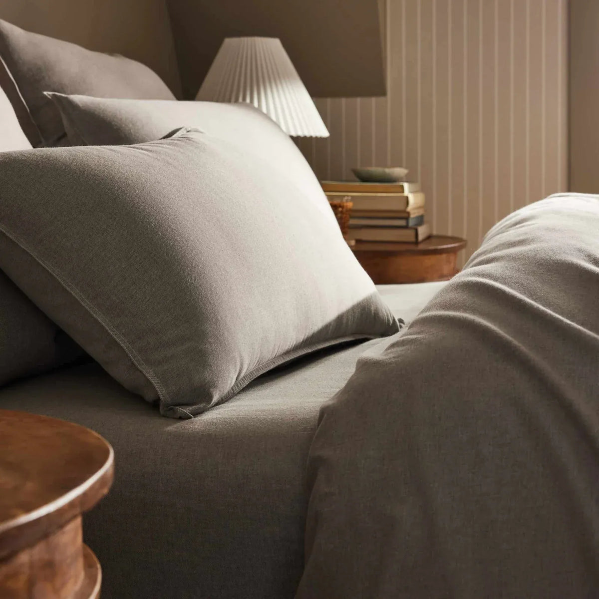 Duvet Cover in Heathered Cotton and Himalayan Cashmere