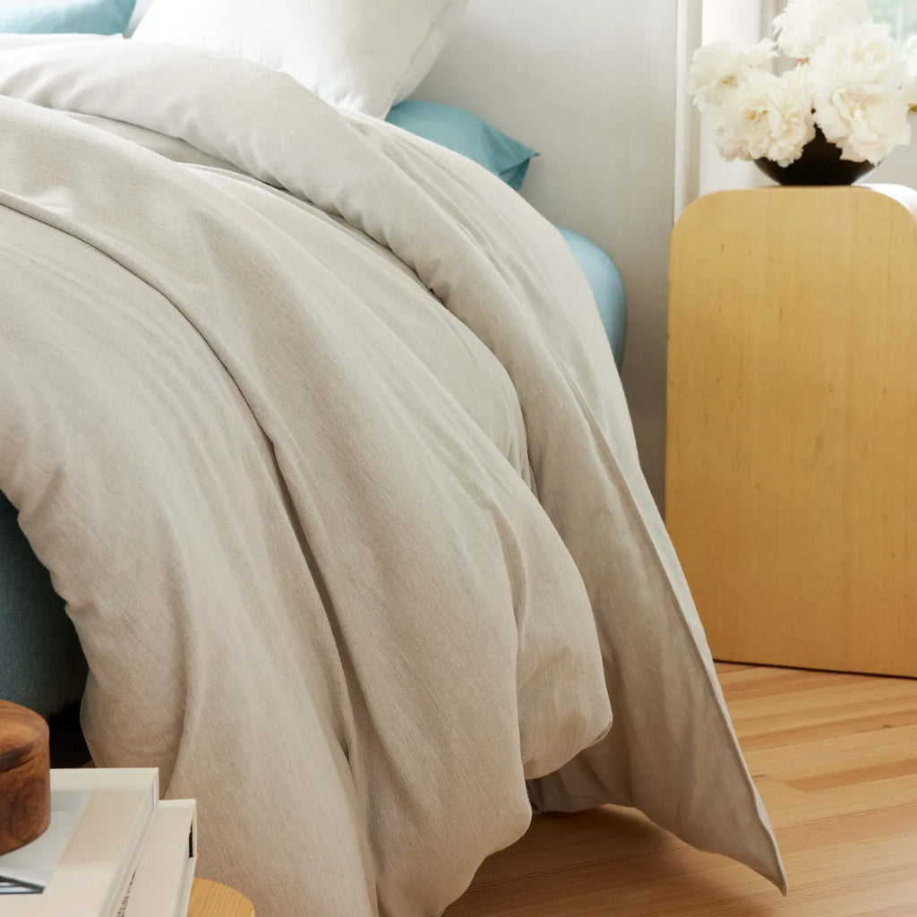 Duvet Cover in Heathered Cotton and Himalayan Cashmere