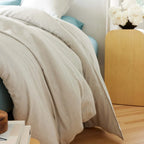 Duvet Cover in Heathered Cotton and Himalayan Cashmere