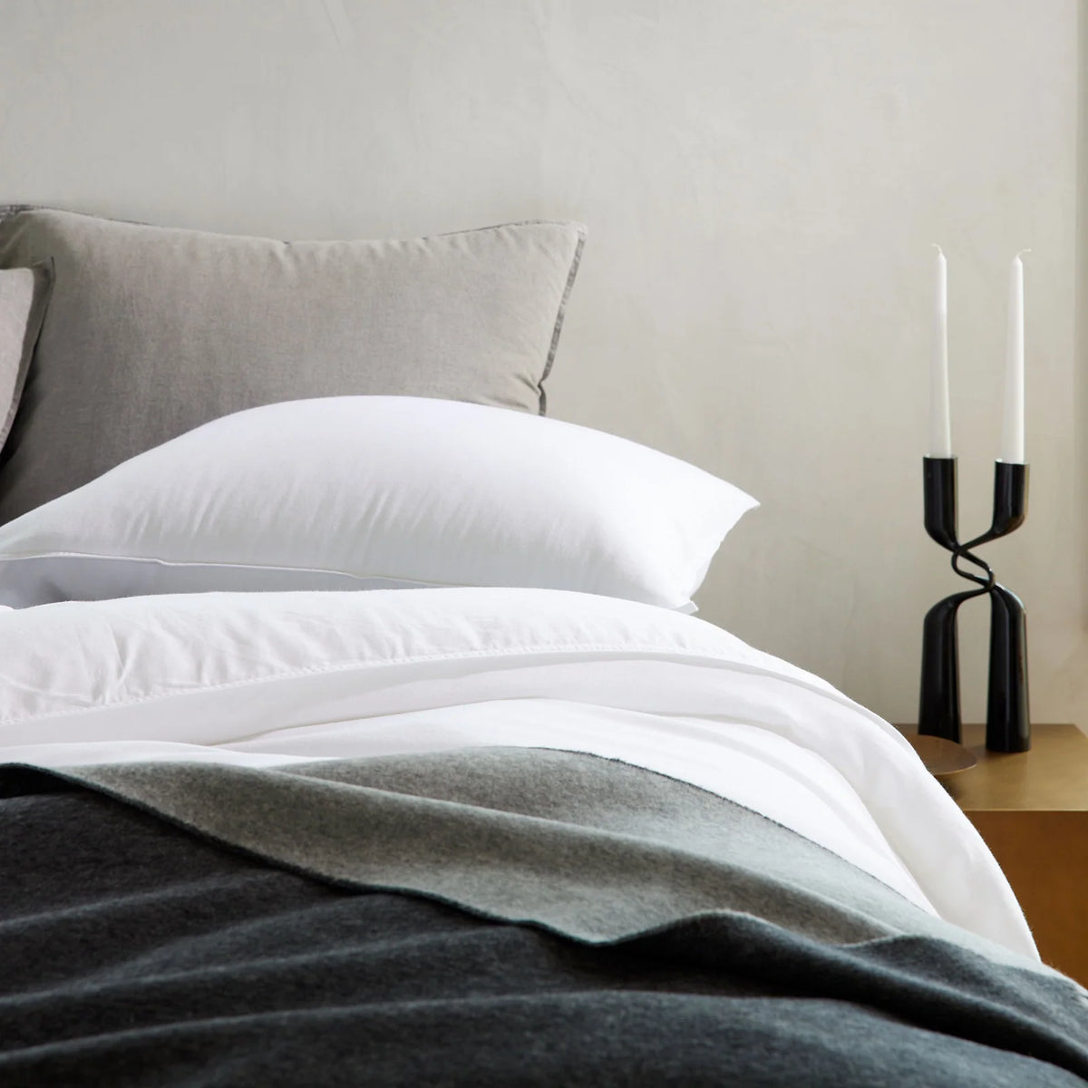 Duvet Cover in Heathered Cotton and Himalayan Cashmere