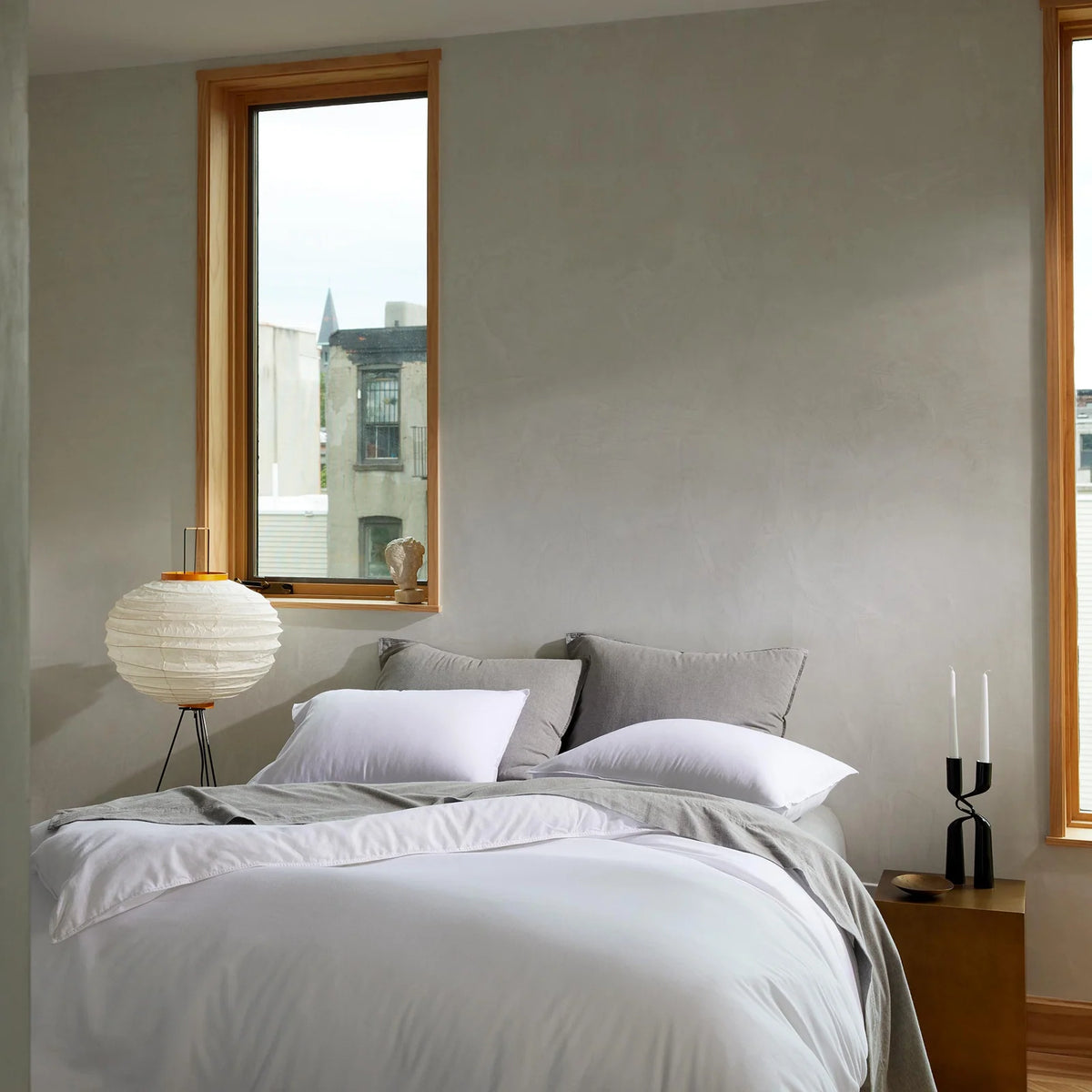 Duvet Cover in Heathered Cotton and Himalayan Cashmere
