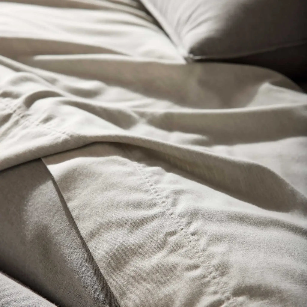 Duvet Cover in Heathered Cotton and Himalayan Cashmere