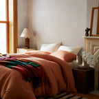 Duvet Cover in Heathered Cotton and Himalayan Cashmere