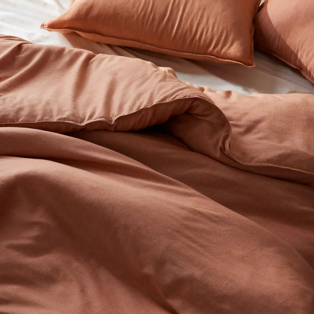 Duvet Cover in Heathered Cotton and Himalayan Cashmere