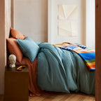 Duvet Cover in Heathered Cotton and Himalayan Cashmere