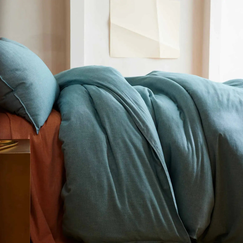 Duvet Cover in Heathered Cotton and Himalayan Cashmere