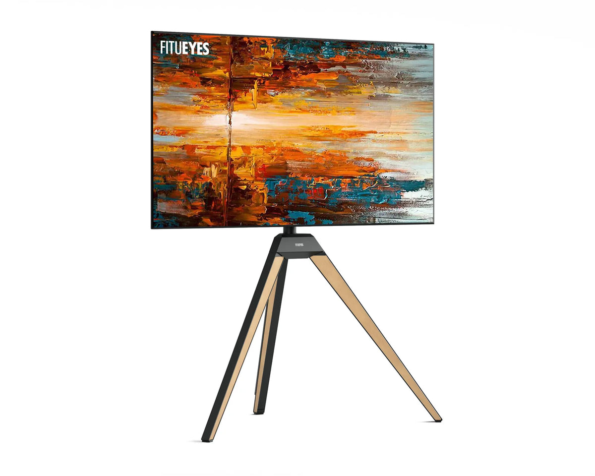 Easel TV Stand, Oak-Without