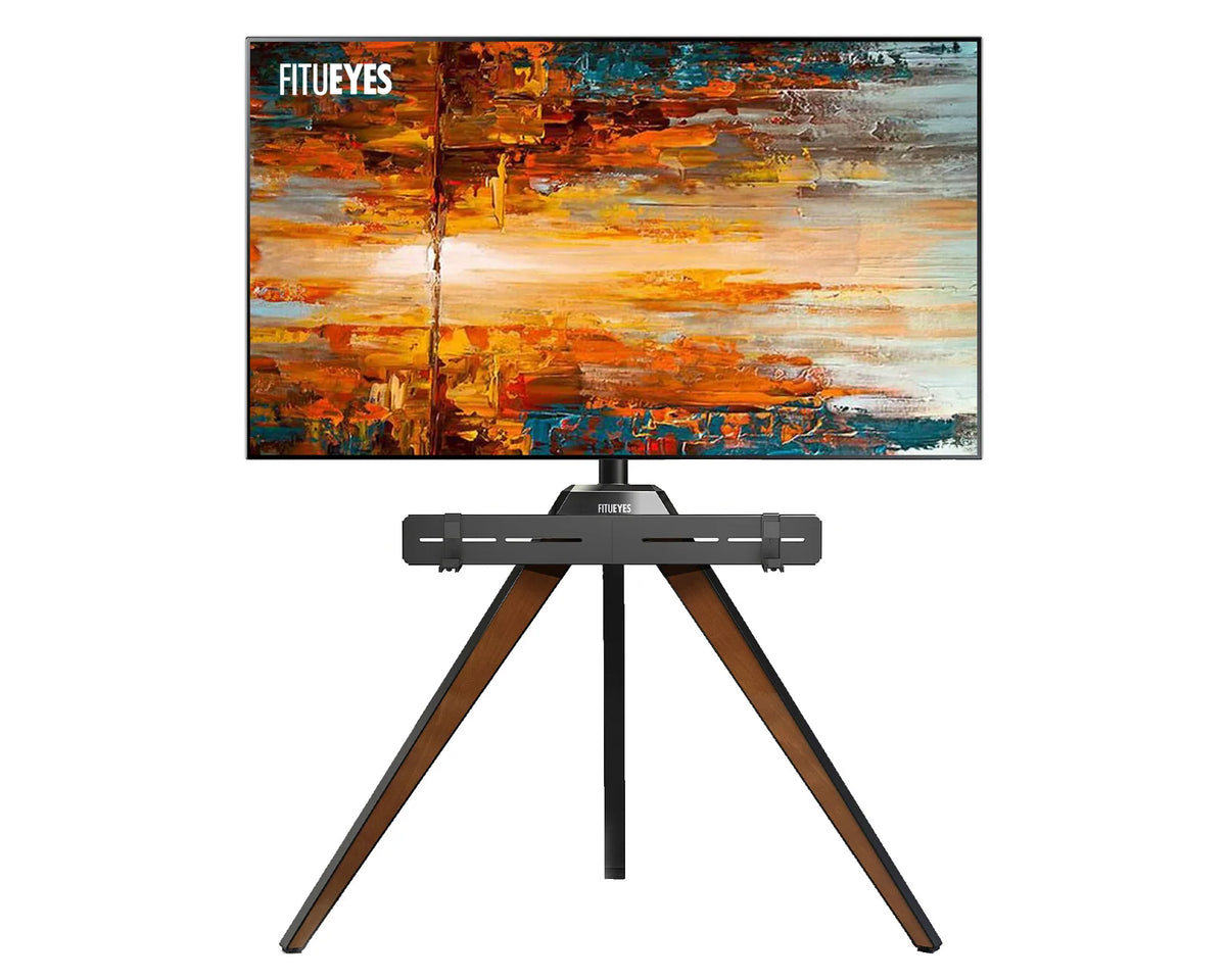 Easel TV Stand, Walnut-With