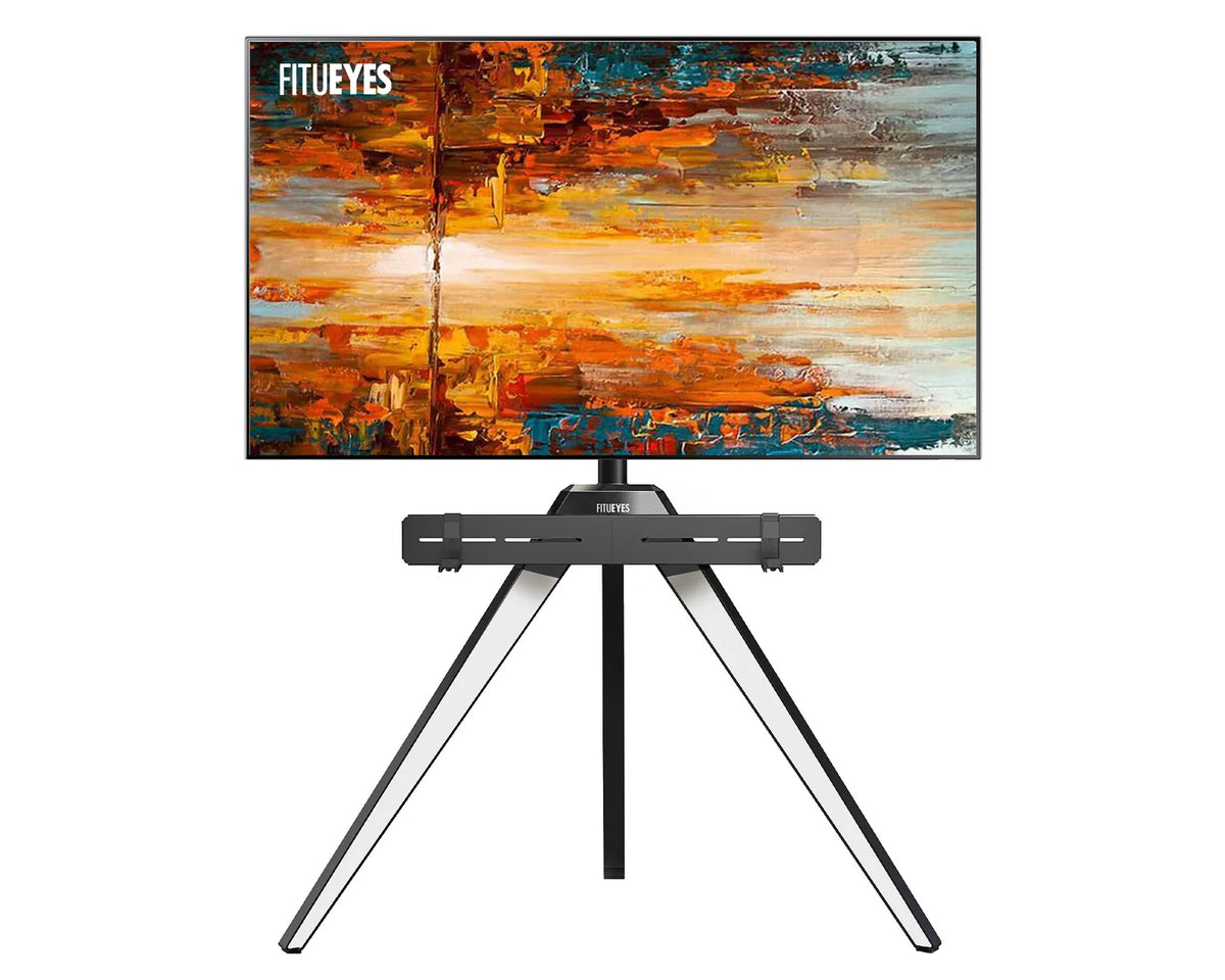 Easel TV Stand, White-With